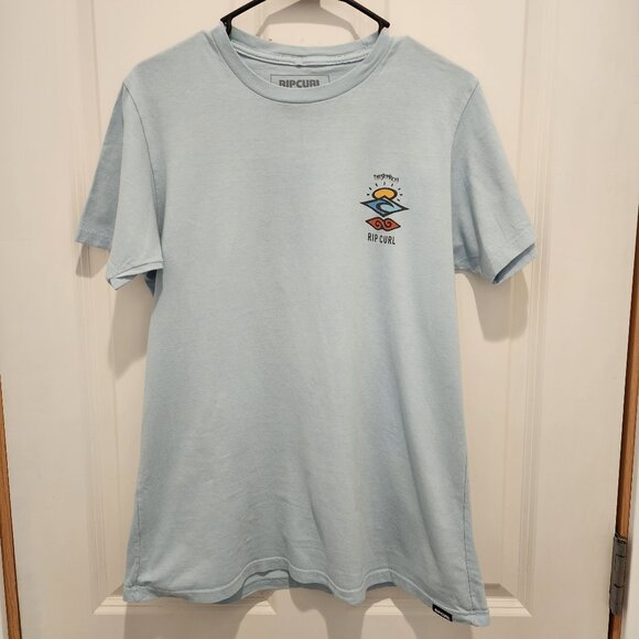 Youth Rip Curl Blue Logo T-Shirt, Size Medium - Picture 1 of 8